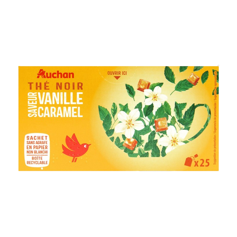 Thé noir saveur vanille caramel x25