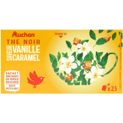 Thé noir saveur vanille caramel x25