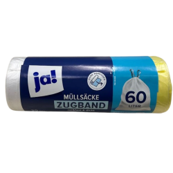 Sacs poubelle avec cordon de serrage 60l x30