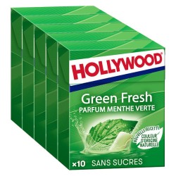 Chewing gums à la menthe verte sans sucres dragées 5x10