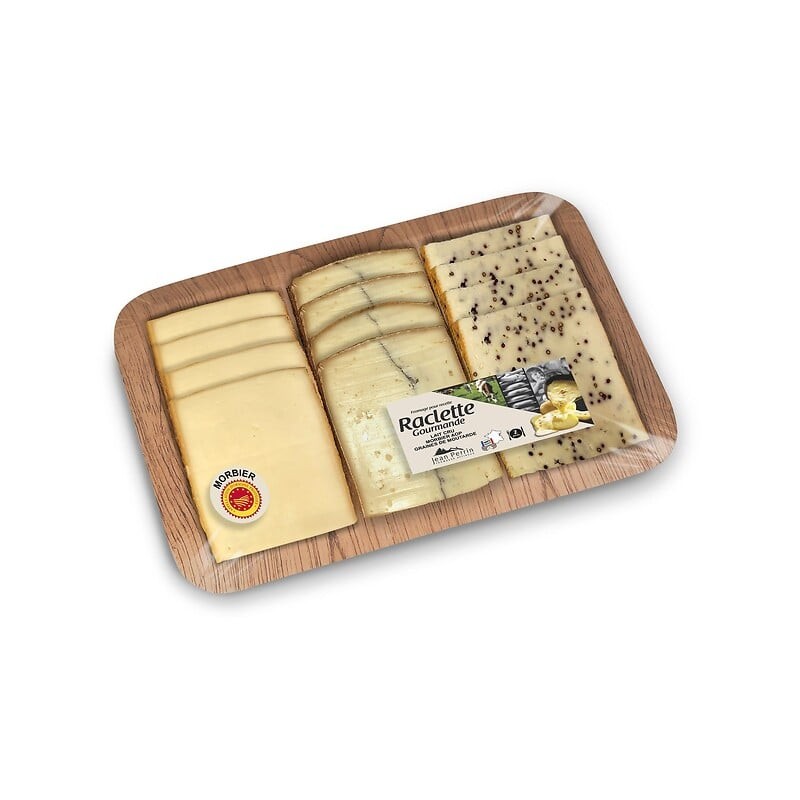 Fromage à raclette gourmande au lait cru morbier et graines de moutarde