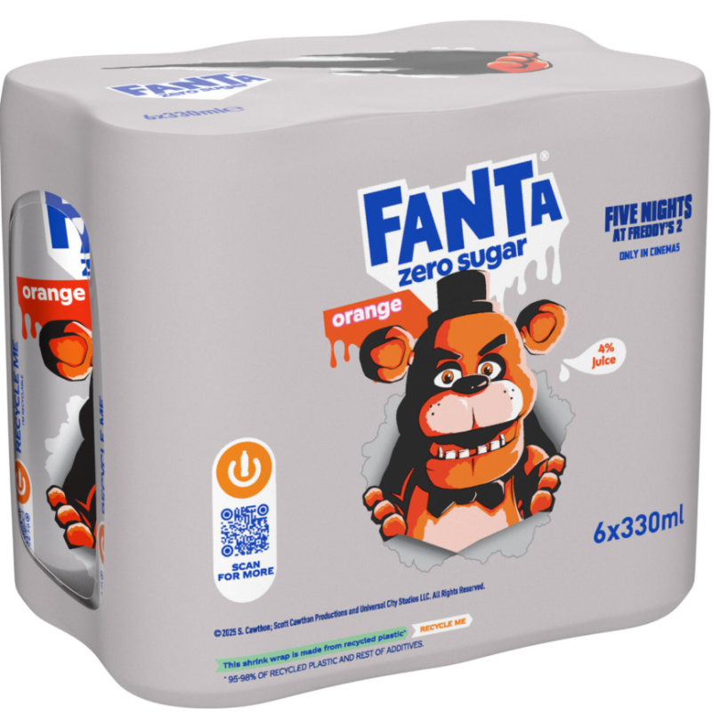 Boisson gazeuse orange zero sucres 6x33cl