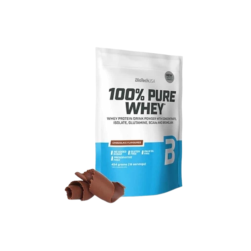 Poudre protéinée 100 % pure whey au chocolat 454g