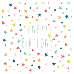 Serviette en papier Happy Birthday 33cm x20