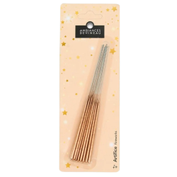 Cierges étincelants couleur or 18cm x10