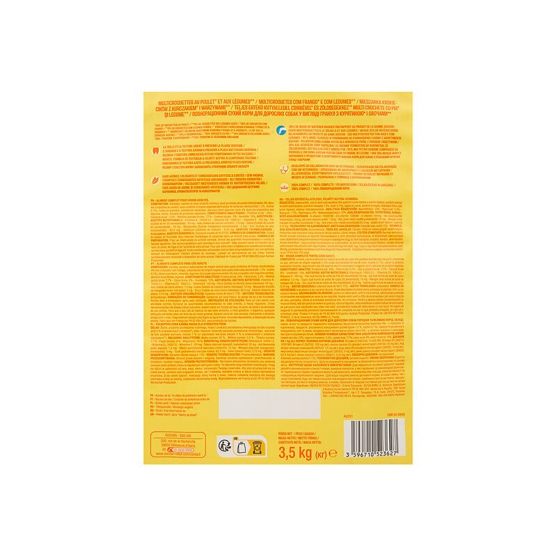 Multi croquettes au poulet et légumes contrôle de poids pour chien moyen 3.5kg