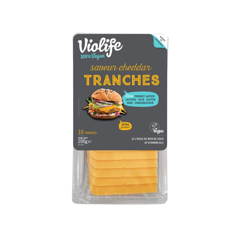 Fromage en tranches saveur cheddar x10 200g
