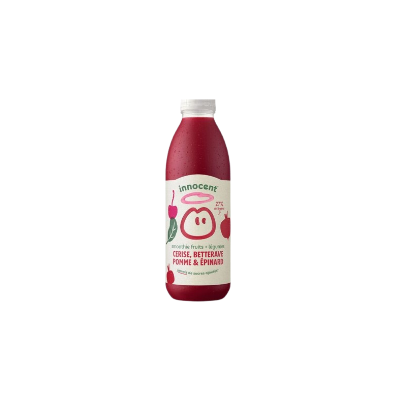 Smoothie cerise betterave pomme et épinards sans sucres ajoutés 25cl
