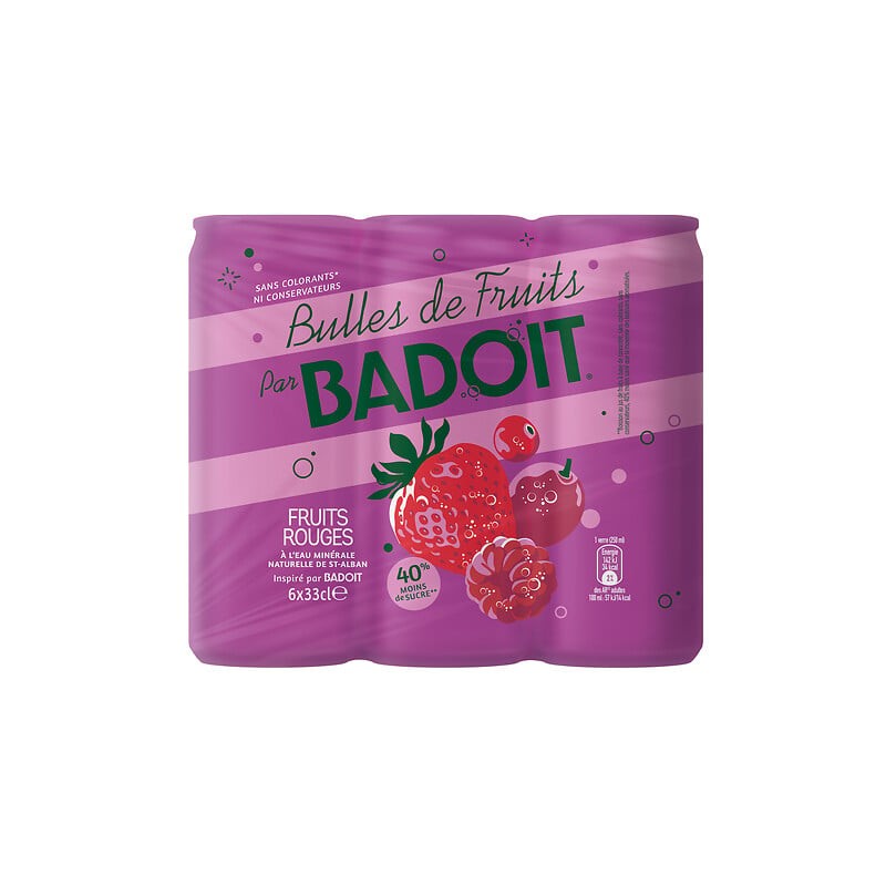 Boisson gazeuse aux fruits rouges 6x33cl