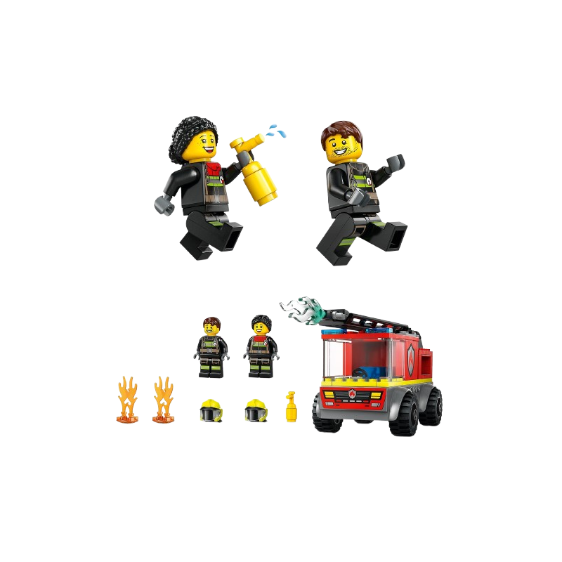 City camion de pompiers avec échelle 60463 dès 4 ans