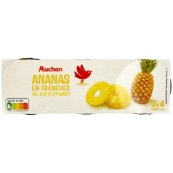 Ananas en tranches au jus d'ananas 3x140g