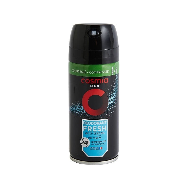 Déodorant spray compressé fraîcheur 24h anti-traces 100ml