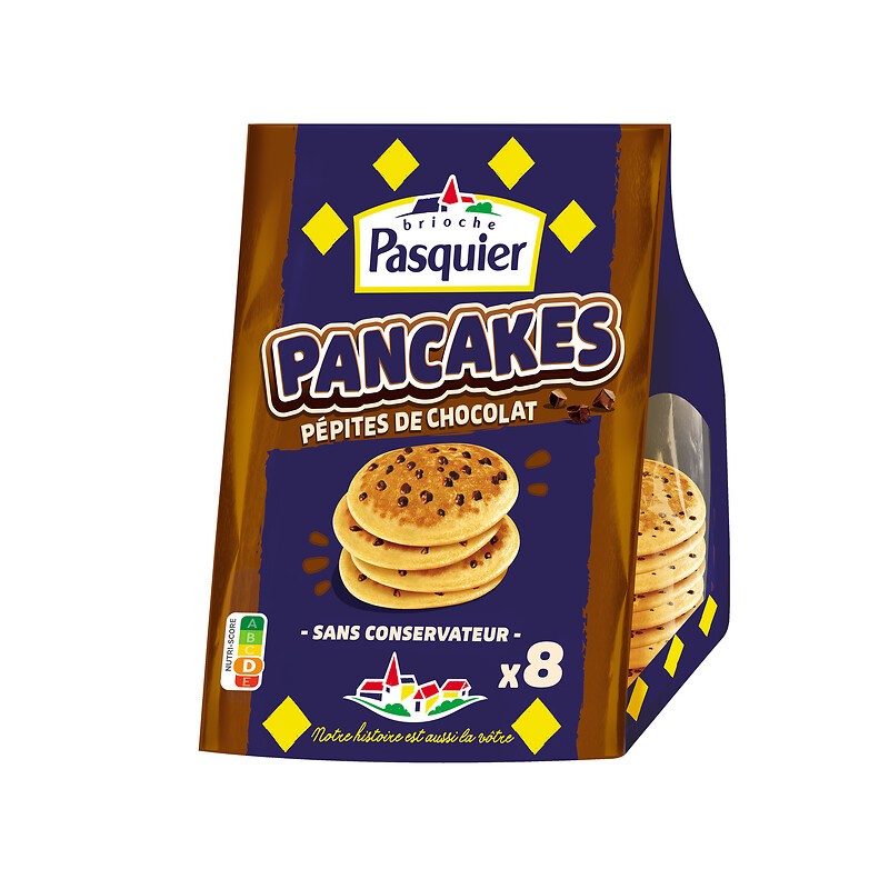 Pancakes aux pépites de chocolat sans conservateur x8 280g