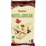 Gaufrettes Nuts et Break fourrées de pâte à tartiner cacao noisettes x7 108g