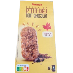 Biscuits p'tit déj tout chocolat 400g