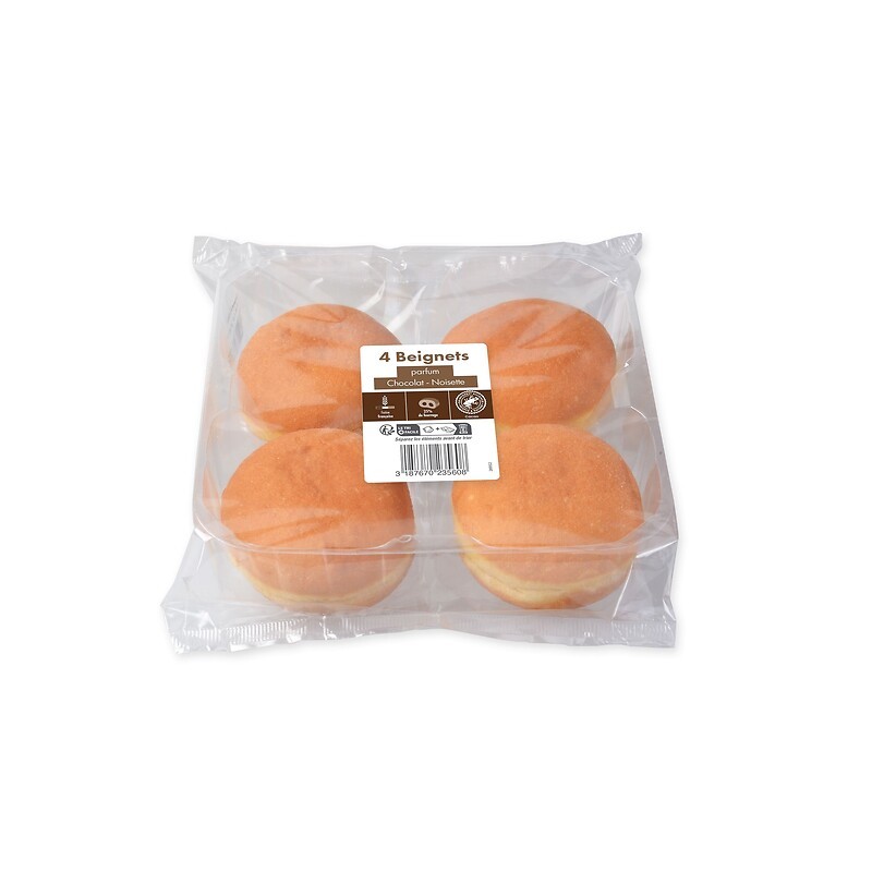 Beignet au chocolat noisette x4 300g