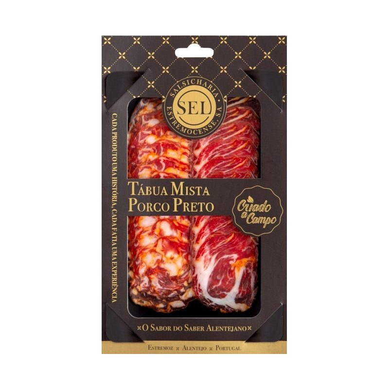 Planche mixte de charcuterie de porc noir fermier tranchée 100g