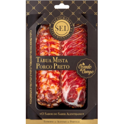 Planche mixte de charcuterie de porc noir fermier tranchée 100g