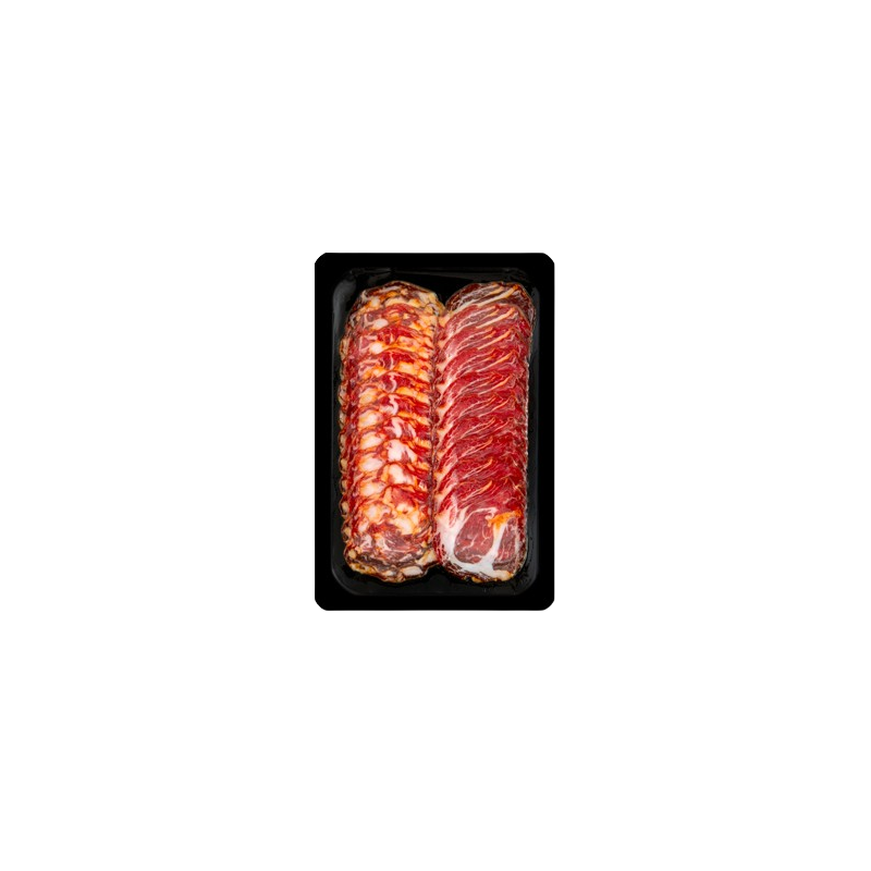 Planche mixte de charcuterie de porc noir fermier tranchée 100g