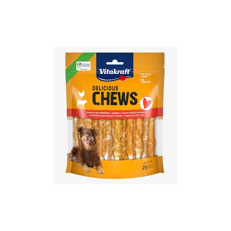 Friandises pour chien chews au poulet x25 300g