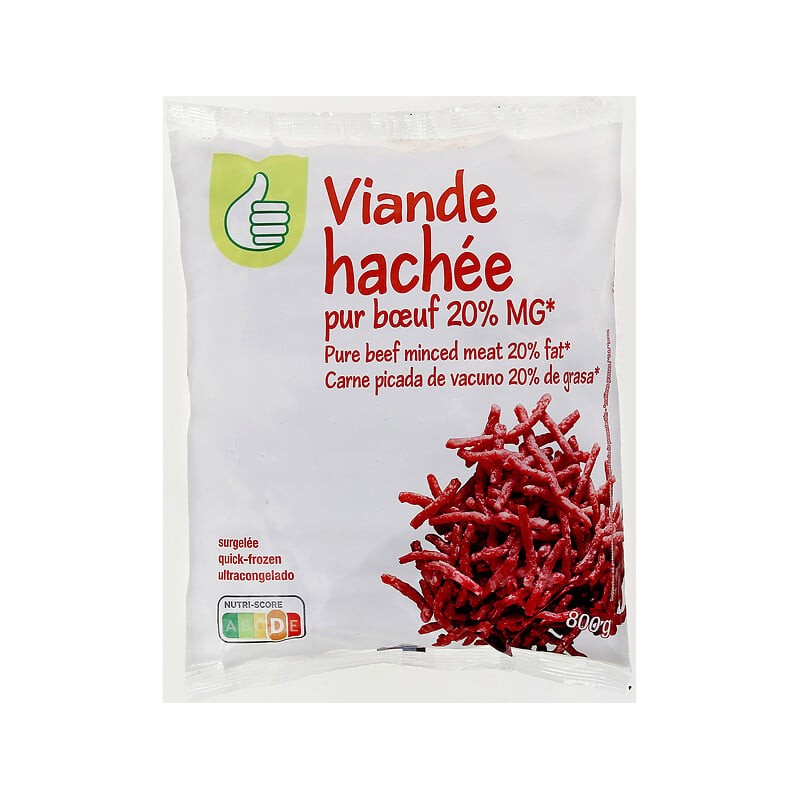 Viande hachée pur bœuf 20%MG 800g