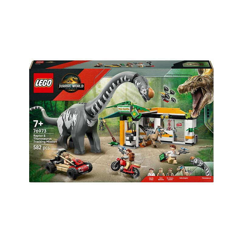 Jurassic World la poursuite du Vélociraptor et du Titanosaure 76973 dès 7 ans