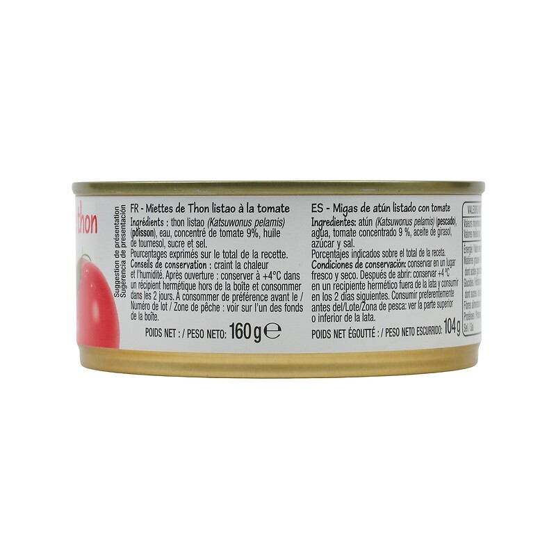 Miettes de thon à la tomate 160g