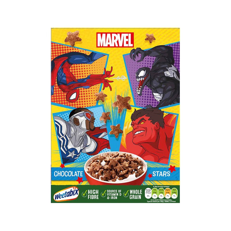 Céréales étoiles au chocolat Marvel 375g