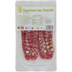 Saucisson sec tranché aux noisettes 70g