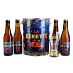 Bière de Noël 8% 4x33cl avec seau + 1 verre