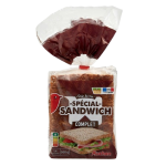 Pain de mie complet grandes tranches spécial sandwich 14 tranches 550g