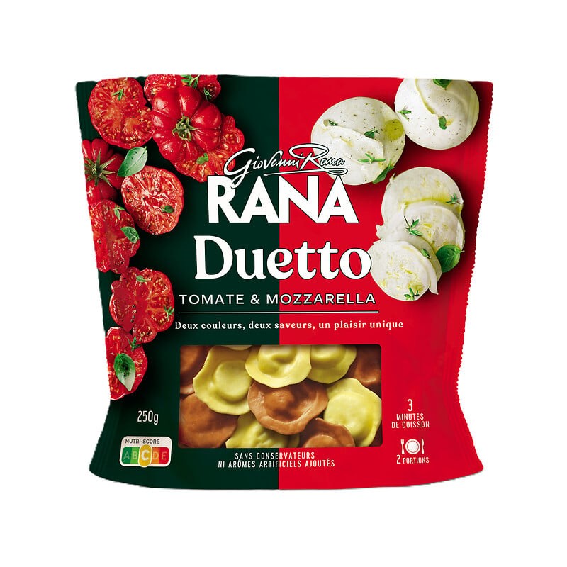Pâtes farcies duetto ravioli tomate et mozzarella 250g