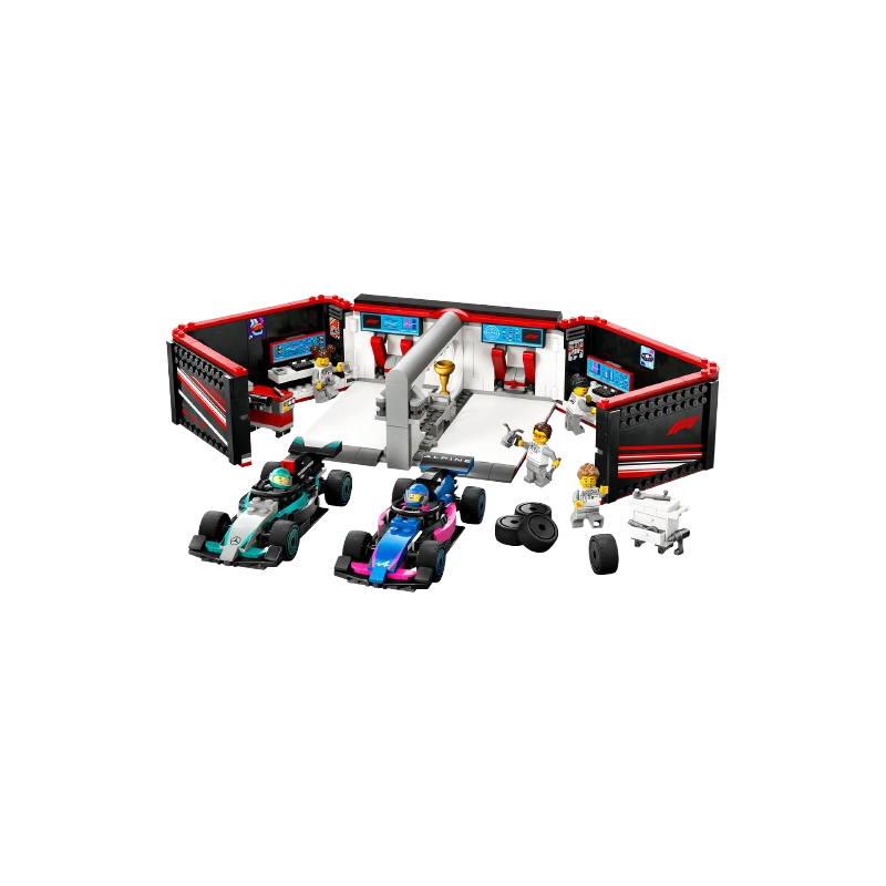 City garage de F1 et voitures Mercedes AMG et Alpine 60444 dès 7 ans