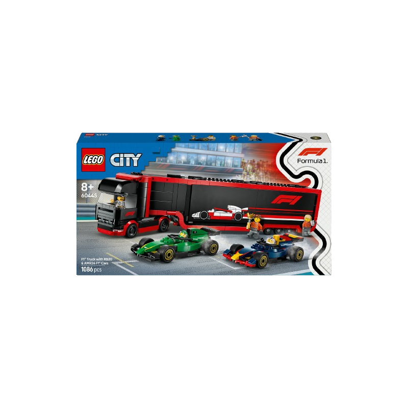 City camion de F1 avec voitures de F1 RB20 et AMR24 60445 dès 8 ans