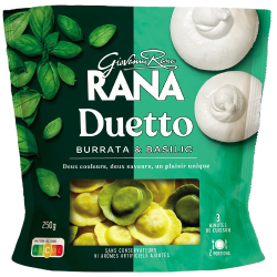 Pâtes farcies duetto ravioli burrata et basilic 250g