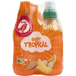 Boisson au jus de fruits goût tropical bouchon sport 4x20cl