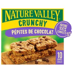 Barres de céréales crunchy aux pépites de chocolat 5x42g