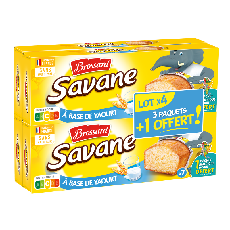 Gâteaux savane à base de yaourt 4 boîtes 840g