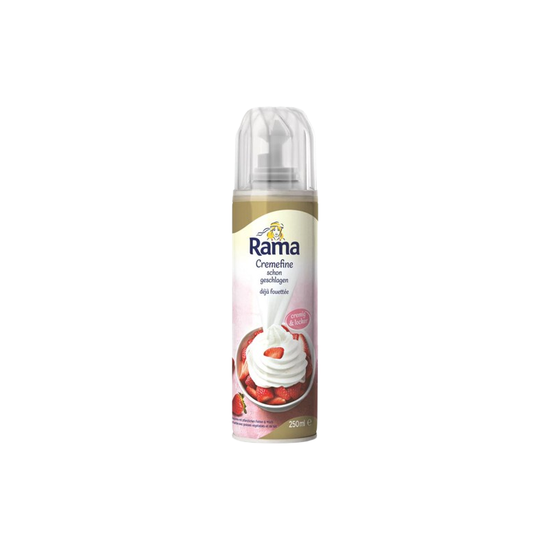 Crème fouettée sucrée 24%MG prête à l'emploi 250ml