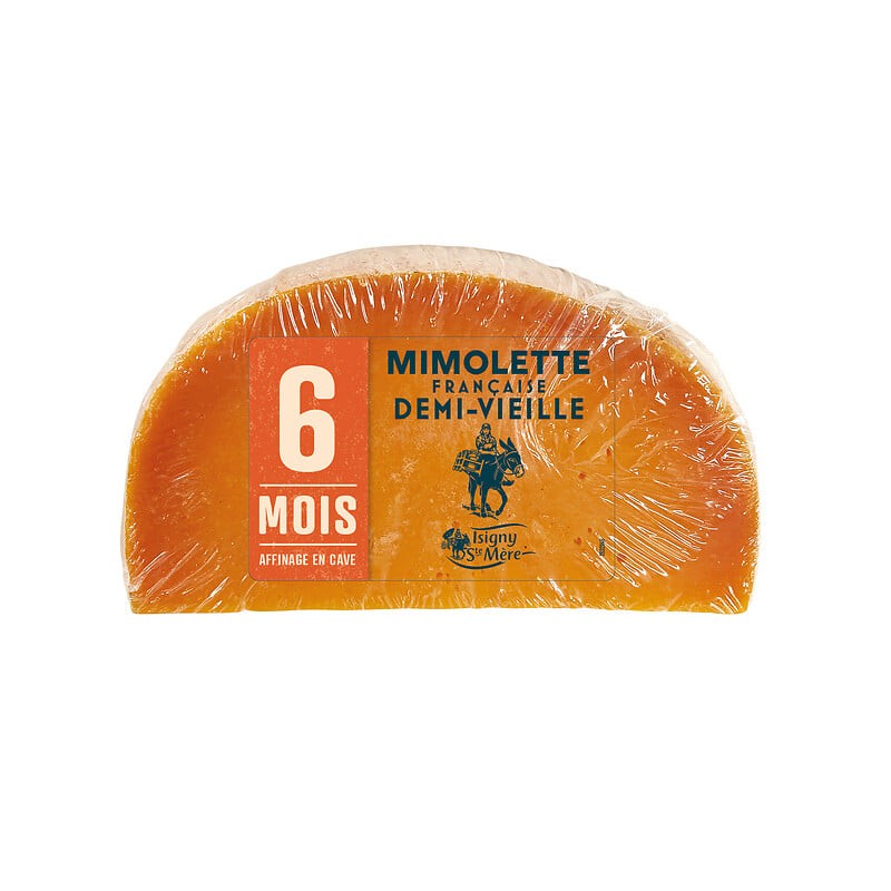 Mimolette française demi vieille 6 mois d'affinage en cave 165g