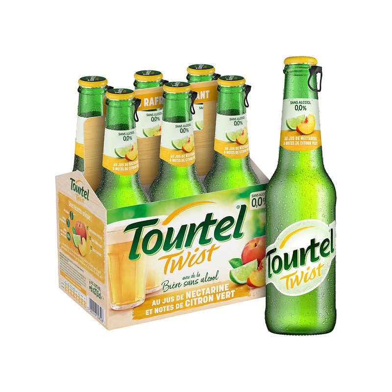 Bière sans alcool aromatisés nectarine et citron vert 6x27.5cl