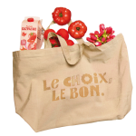 Sac cabas tissu recyclé coloris jaune