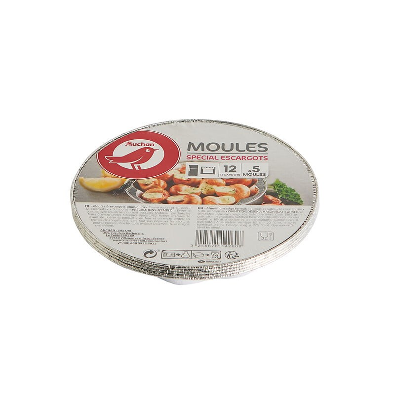 Moules aluminium pour 12 escargots x5