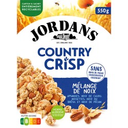 Céréales country crisp avec mélange de noix sans huile de palme 550g