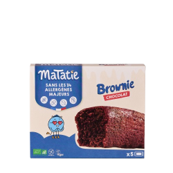 Brownie chocolat bio sans allergènes majeurs x5 155g