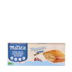 Gâteau moelleux vanille bio sans allergènes majeurs x5 135g