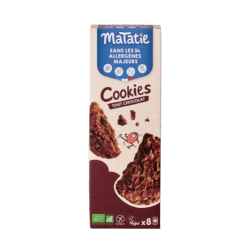 Cookies tout chocolat bio bio sans allergènes majeurs x8 160g