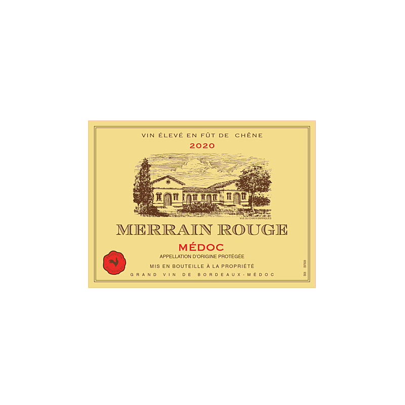 Vin rouge Merrain Médoc AOP 2020 1.5l