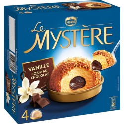 Mystère dessert glacé vanille coeur chocolat x4 308g