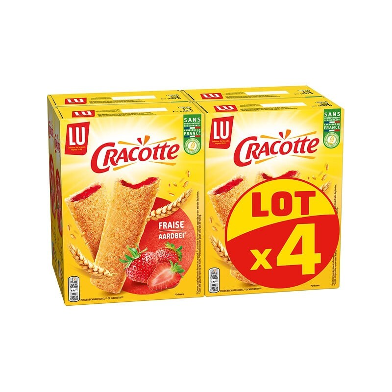 Cracotte craquinette fraise 4x200g